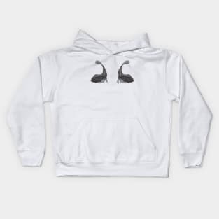 Y-Horned Treehoppers in Love - insect design on white Kids Hoodie